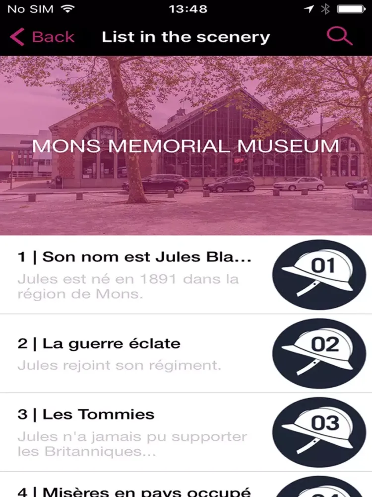 Capturas de tela do Mons Museums iPad 