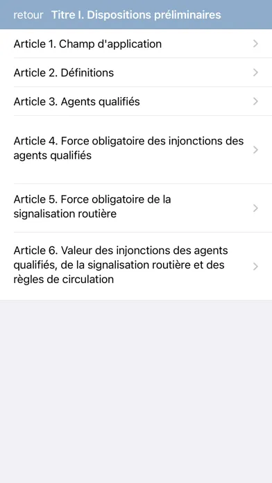 Législation routière应用截图
