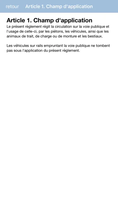 Législation routière应用截图