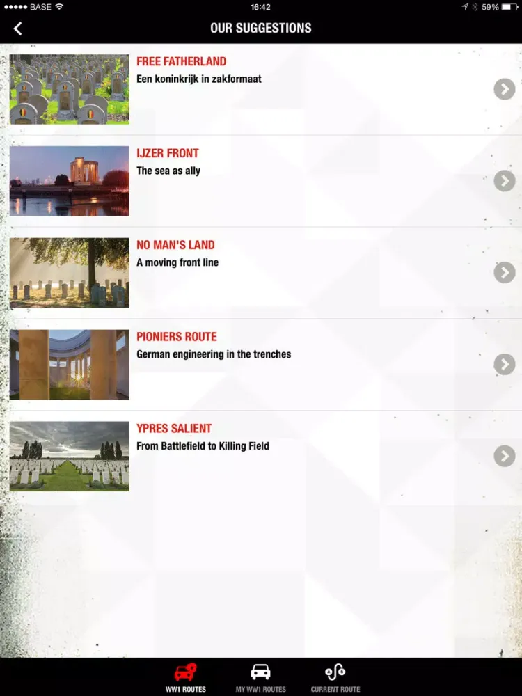 Touristic car routes Flanders iPad 應用截圖