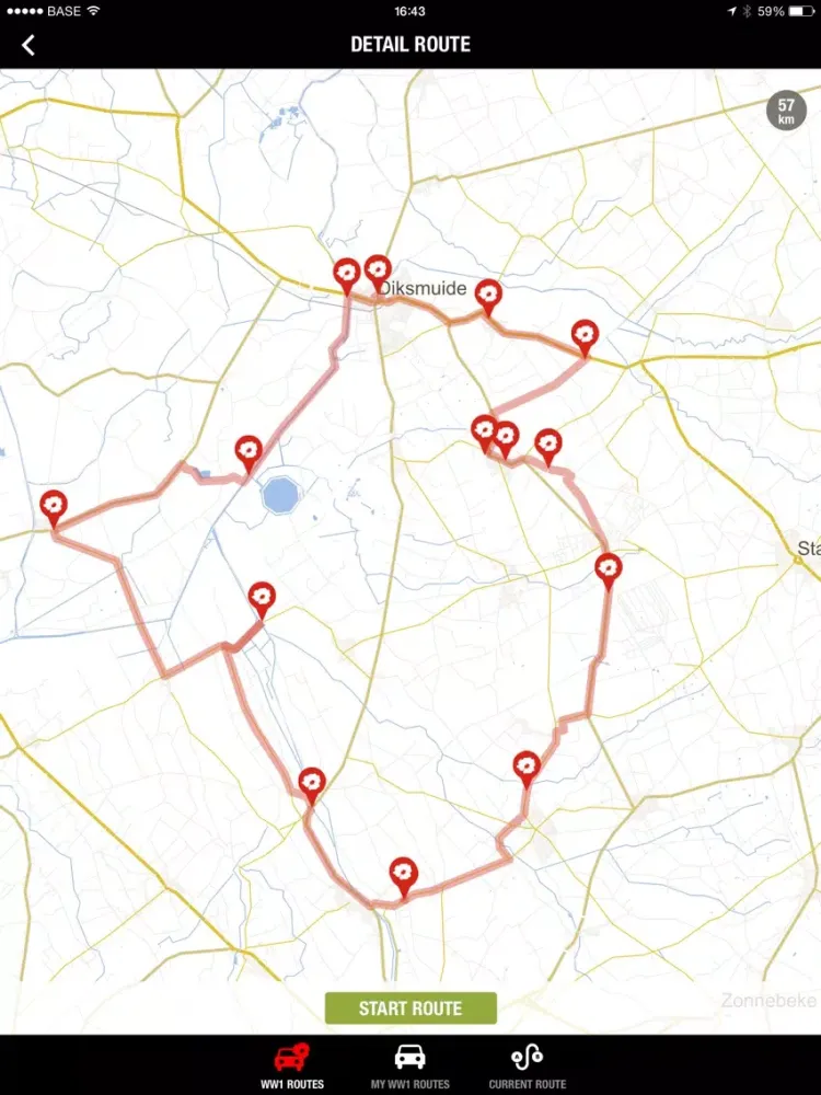 Touristic car routes Flanders iPad 應用截圖