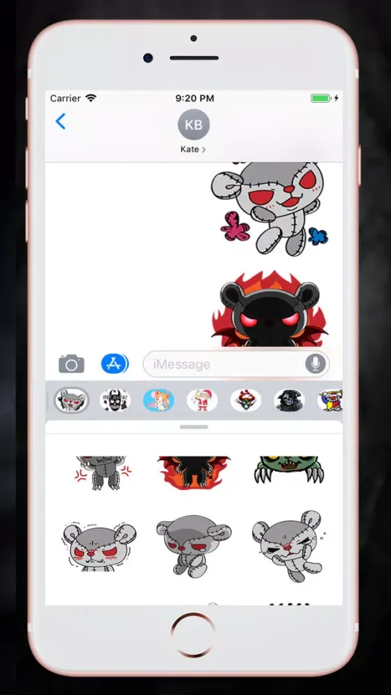 ภาพหน้าจอของ Devil Teddy Bear Stickers