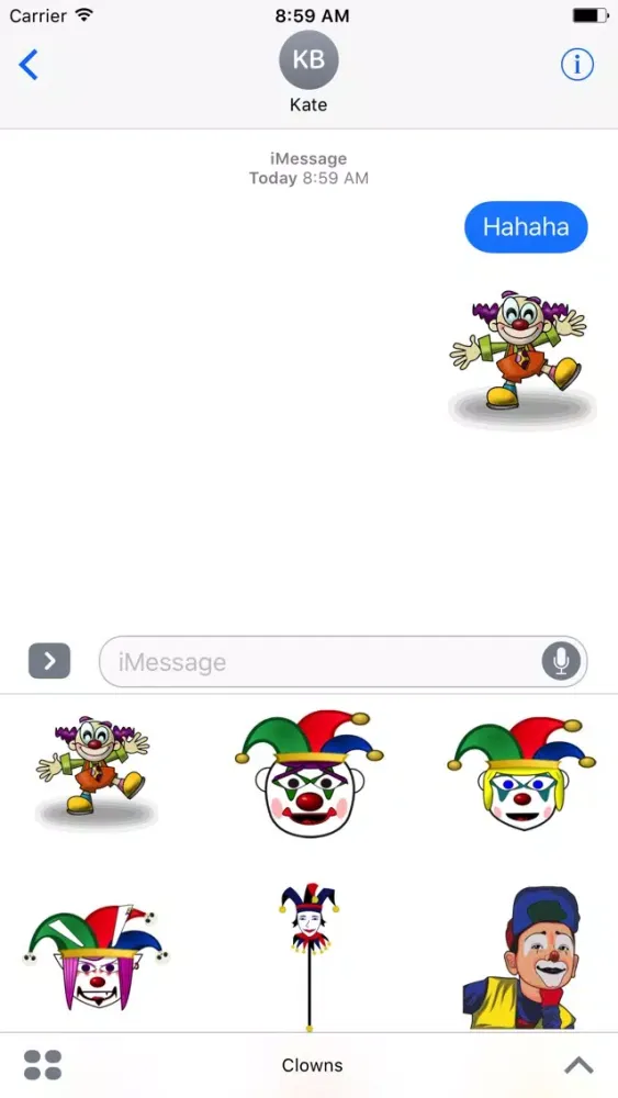 Ảnh chụp màn hình của Clown Stickers - HAHAHA