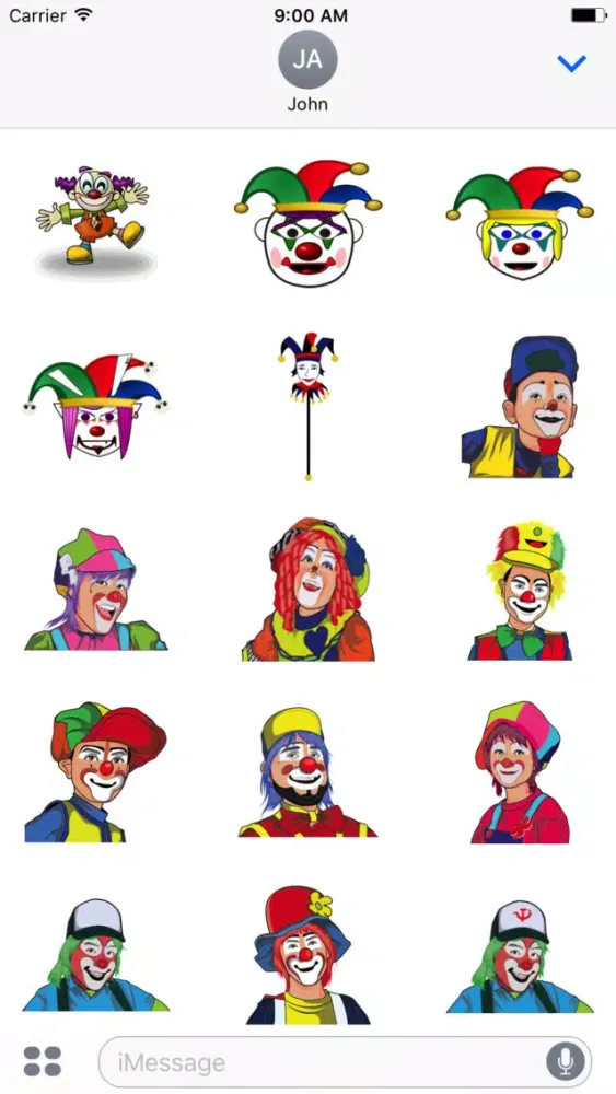 Ảnh chụp màn hình của Clown Stickers - HAHAHA