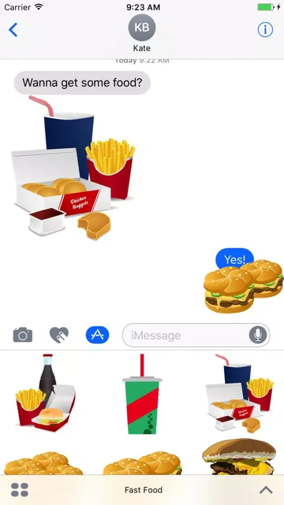 Ảnh chụp màn hình của Fast Food Stickers: Tasty!
