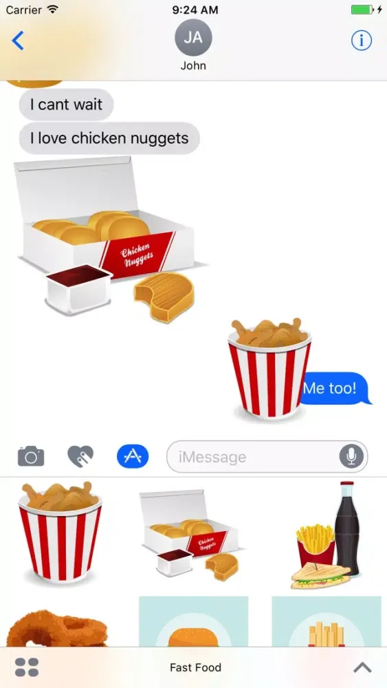 Ảnh chụp màn hình của Fast Food Stickers: Tasty!