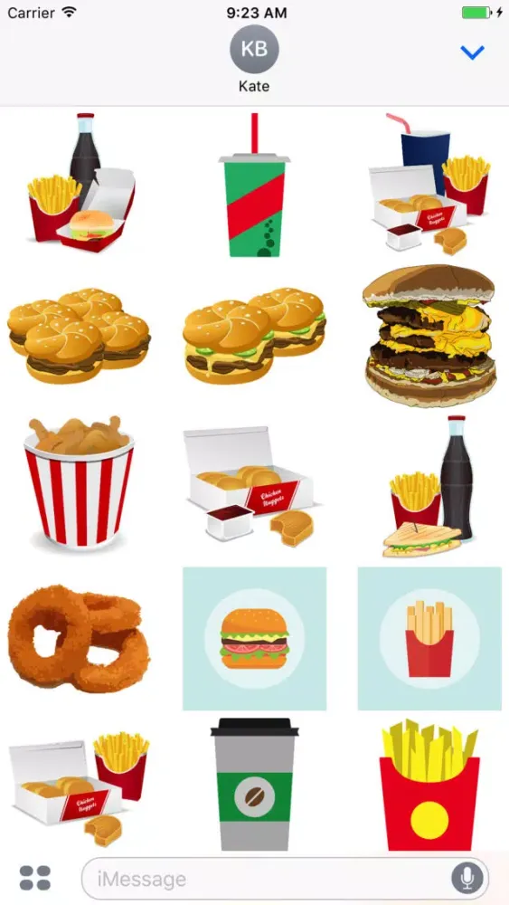 Ảnh chụp màn hình của Fast Food Stickers: Tasty!