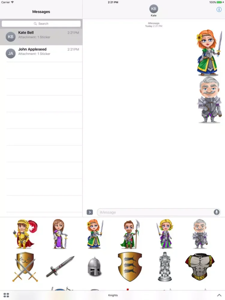 Captures d'écran de Medieval Knights Stickers iPad 