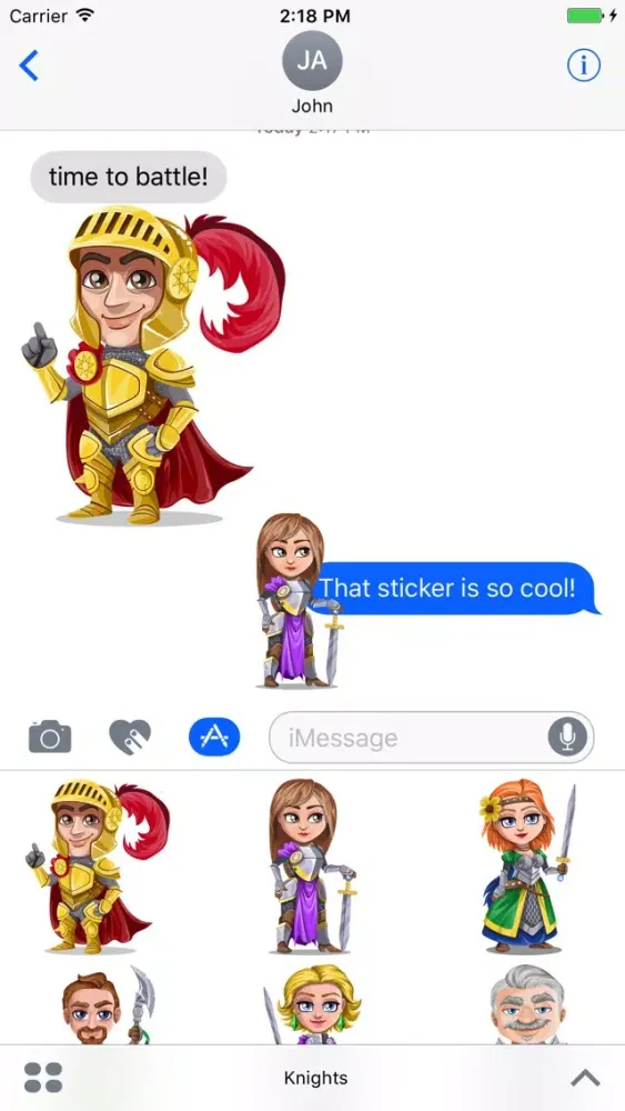 Captures d'écran de Medieval Knights Stickers