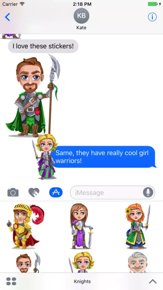 Captures d'écran de Medieval Knights Stickers