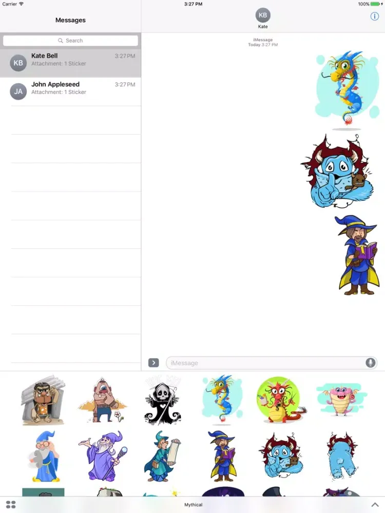 Mythical Creatures Stickers iPad  سکرین شاٹس