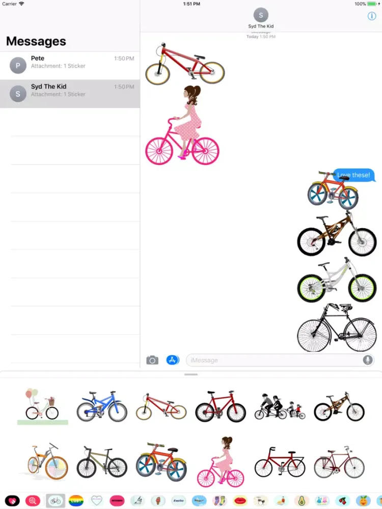 صور Bicycle Stickers: Bike It Up iPad 