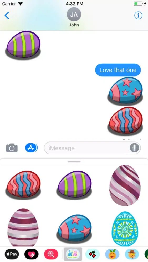Easter Bunny & Egg Stickers स्क्रीनशॉट