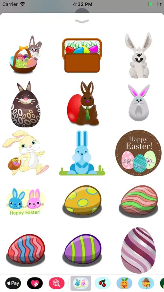 Easter Bunny & Egg Stickers स्क्रीनशॉट