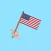 Flag Waving Stickers