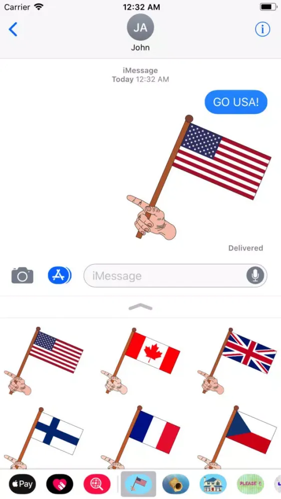 Flag Waving Stickers スクリーンショット