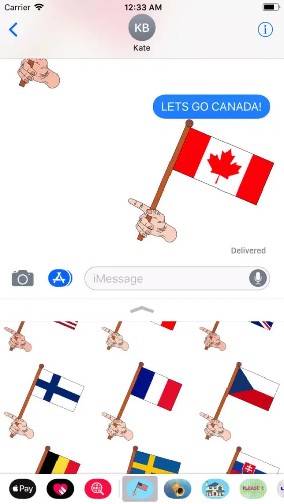 Flag Waving Stickers スクリーンショット