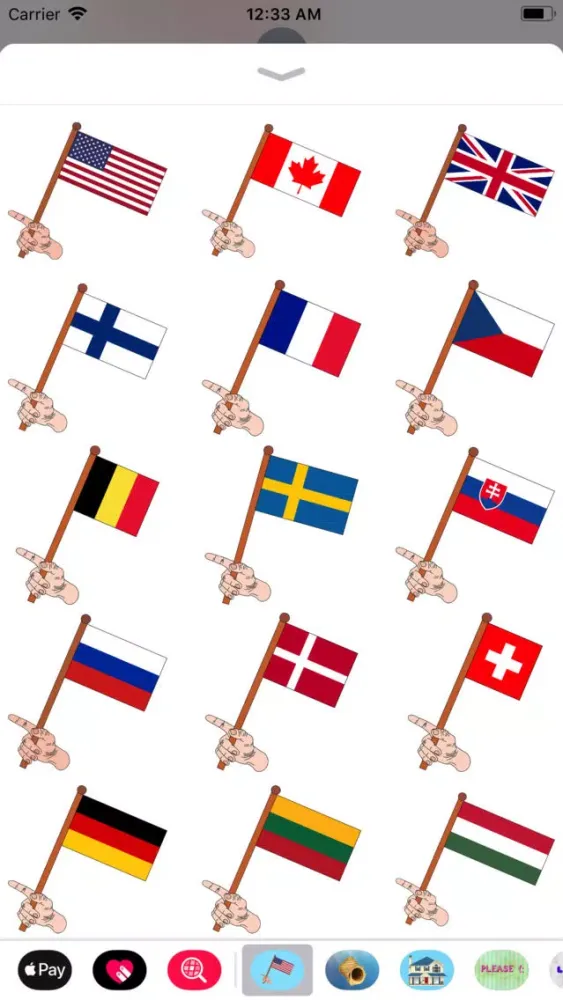 Flag Waving Stickers スクリーンショット