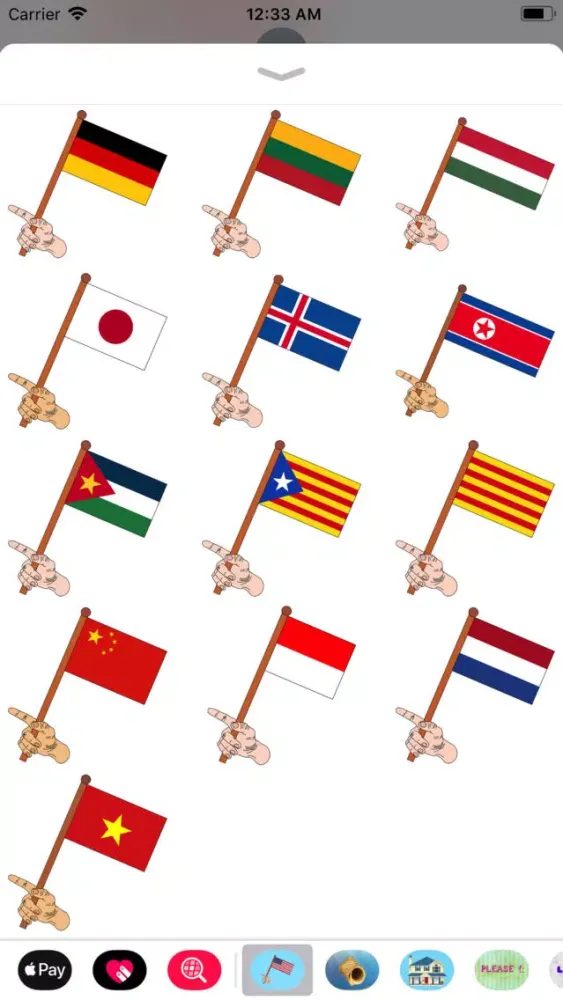 Flag Waving Stickers スクリーンショット