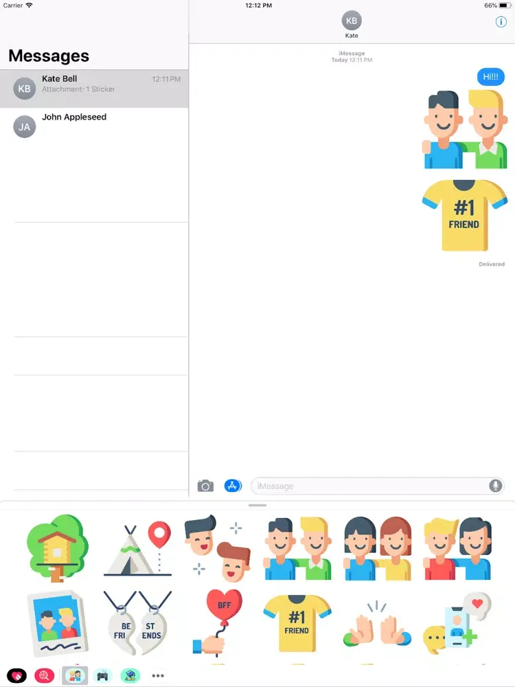 Capturas de pantalla de Friendship and Family Stickers iPad 