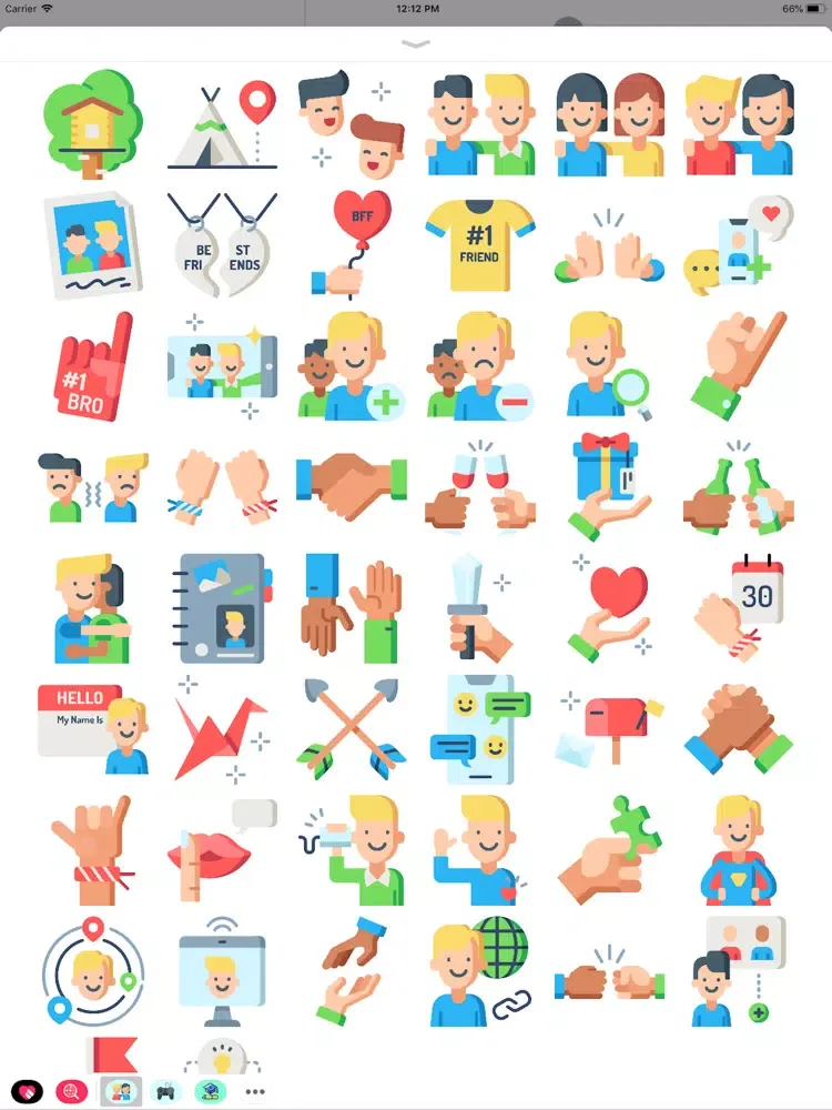 Capturas de pantalla de Friendship and Family Stickers iPad 