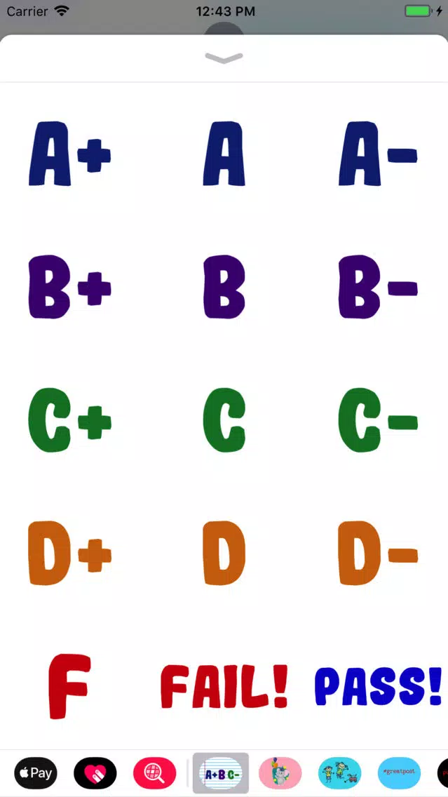 School Grades Stickers スクリーンショット