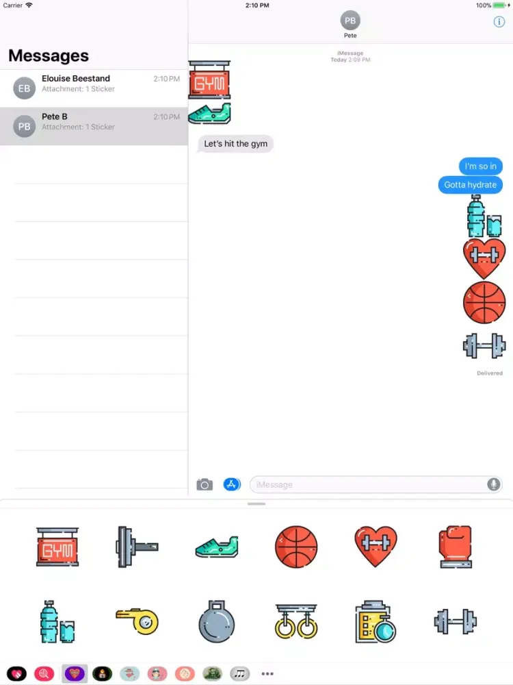 Capturas de pantalla de Health & Fitness Sticker Pack iPad 