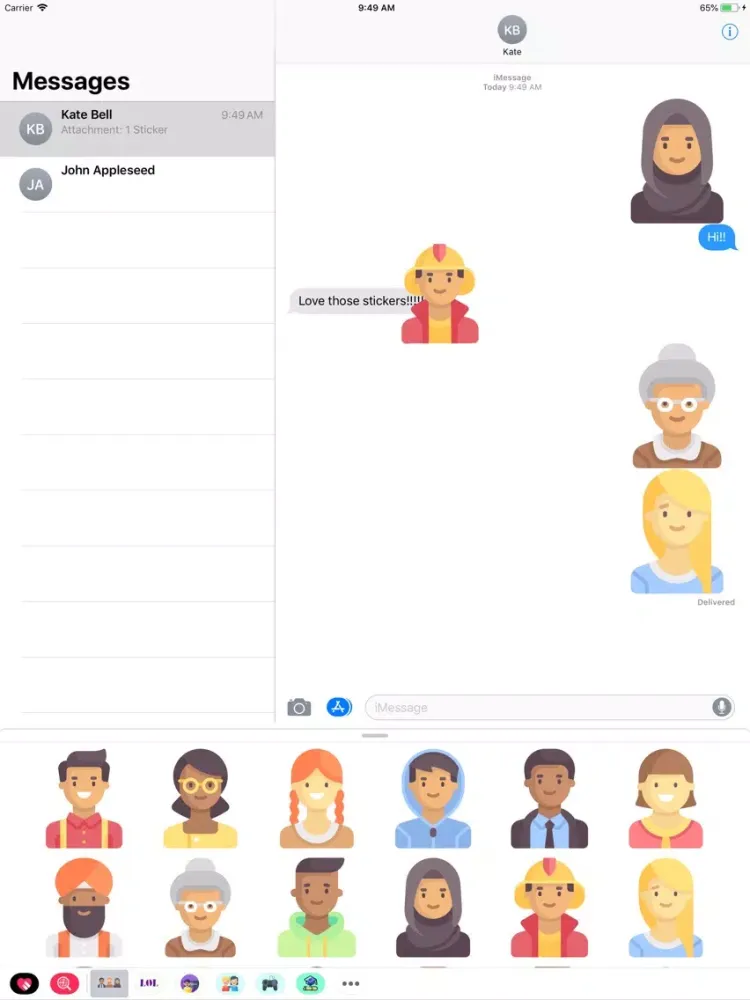Zrzuty ekranu Humanity: People Stickers iPad 