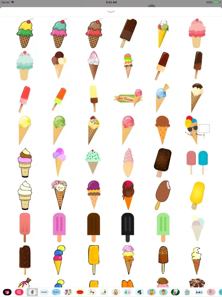 Capturas de pantalla de Ice Cream & Popsicle Stickers iPad 