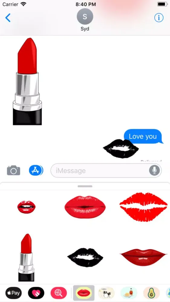 Скриншоты Kissing Smoochy Lips Stickers