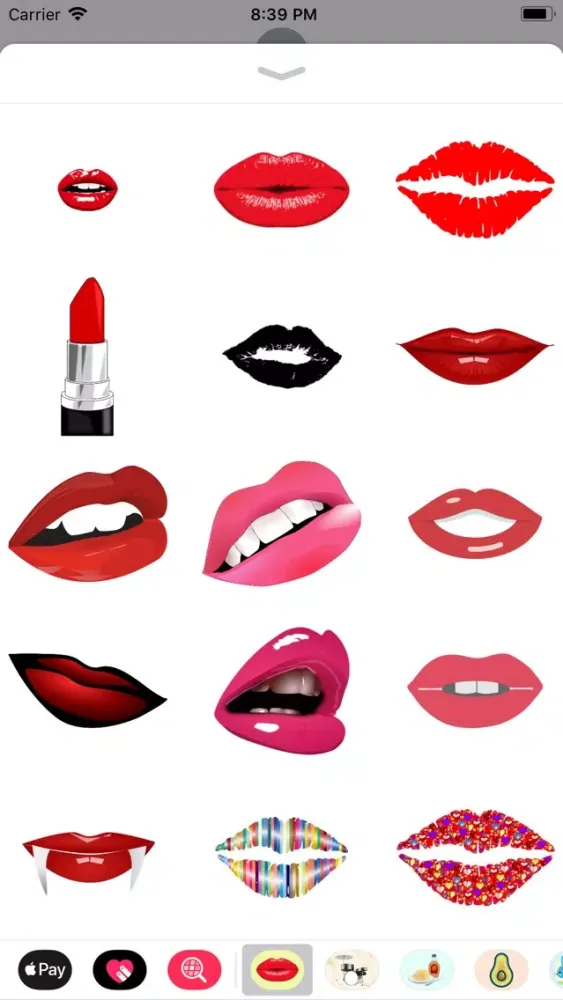Скриншоты Kissing Smoochy Lips Stickers