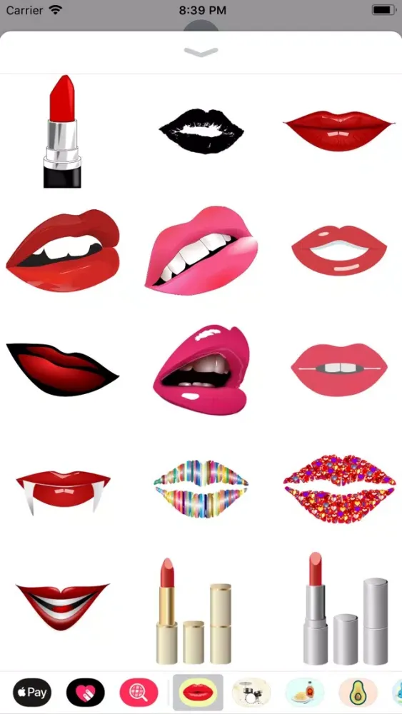 Скриншоты Kissing Smoochy Lips Stickers
