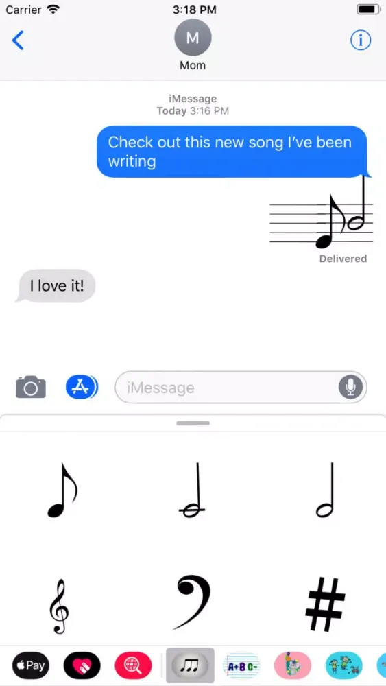 Скриншоты Sheet Music Notes Stickers