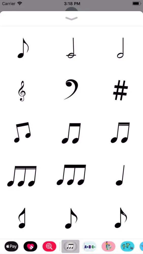 Скриншоты Sheet Music Notes Stickers