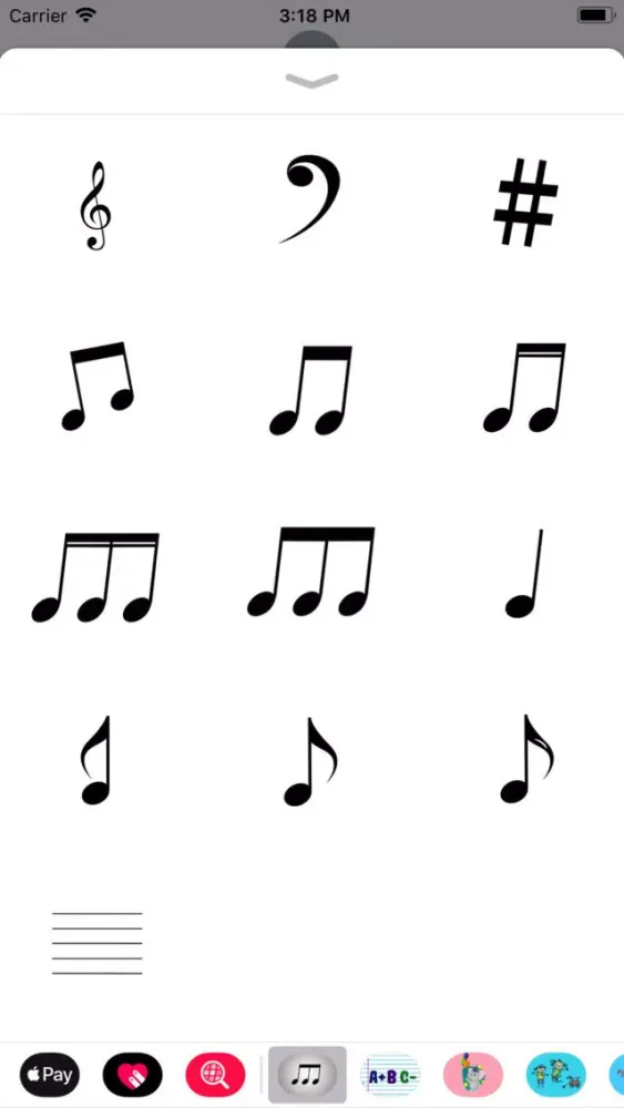 Скриншоты Sheet Music Notes Stickers
