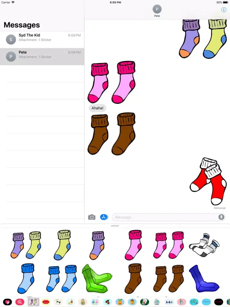 Captures d'écran de Fresh Sock Stickers iPad 
