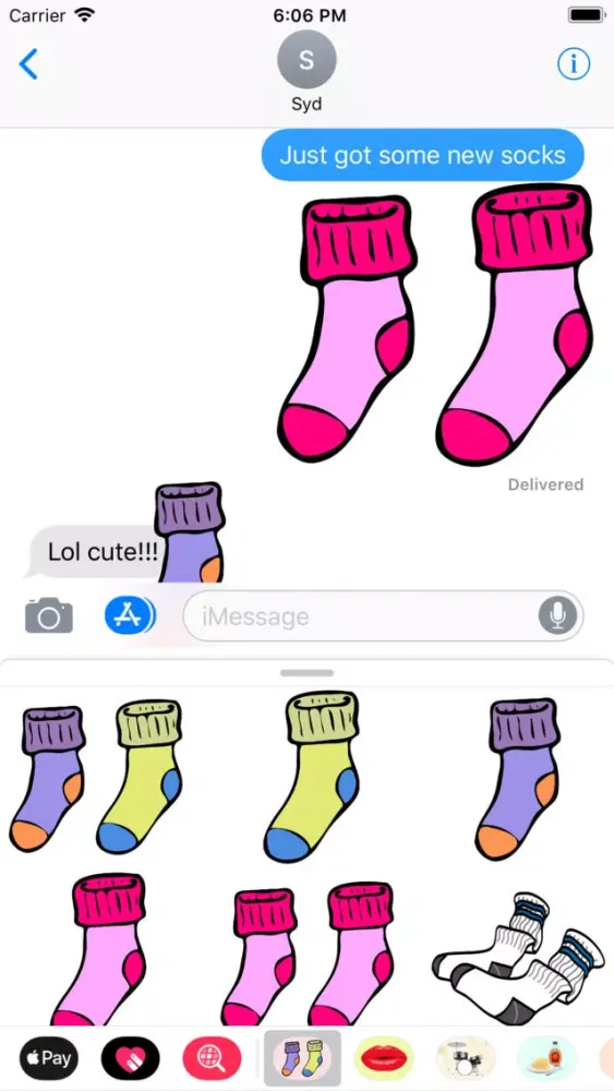 Captures d'écran de Fresh Sock Stickers