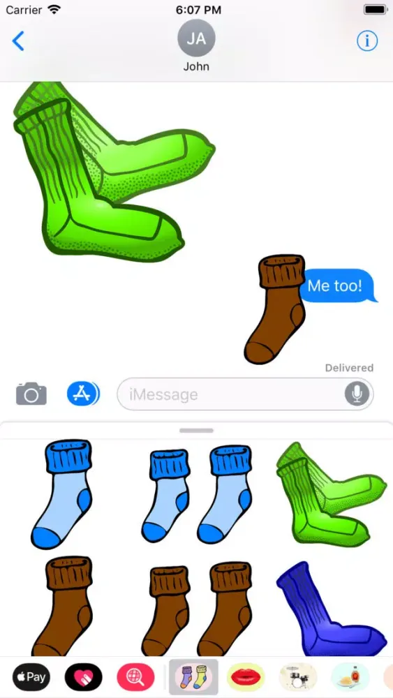 Captures d'écran de Fresh Sock Stickers