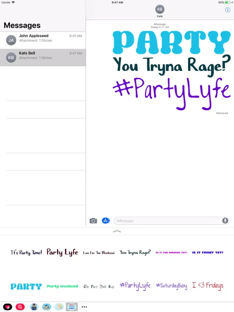 Zrzuty ekranu Weekend Party Stickers iPad 