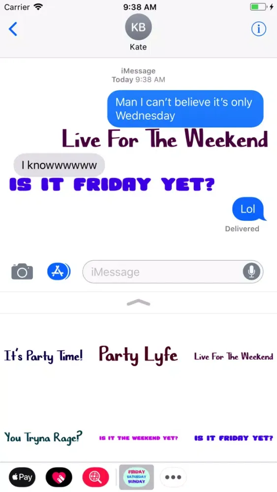 Zrzuty ekranu Weekend Party Stickers