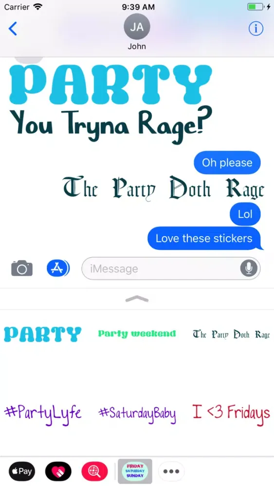Zrzuty ekranu Weekend Party Stickers