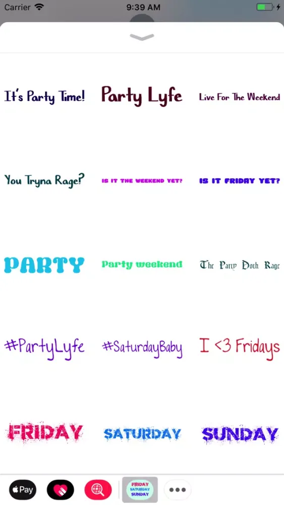 Zrzuty ekranu Weekend Party Stickers