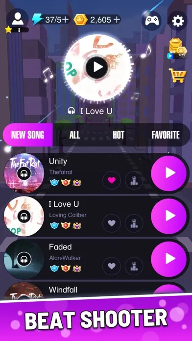 ภาพหน้าจอของ Beat Shooter - MUSIC BEAT