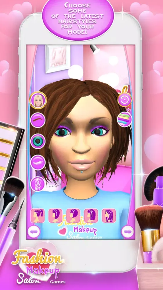 Screenshot di Fashion Makeup Salon Games 3D: Celebrity Makeover and Beauty Studio Game