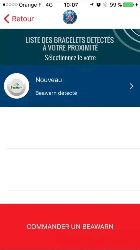Capturas de tela do Beawarn for PSG