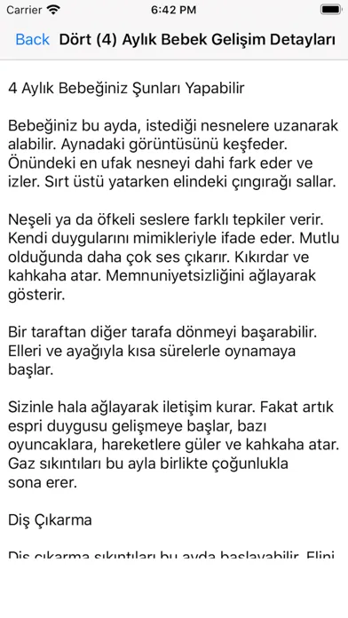 Bebek Gelişimi Hafta Hafta应用截图