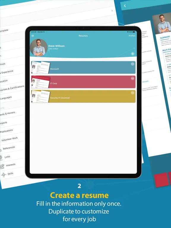 CV | Curriculum vitae iPad  स्क्रीनशॉट
