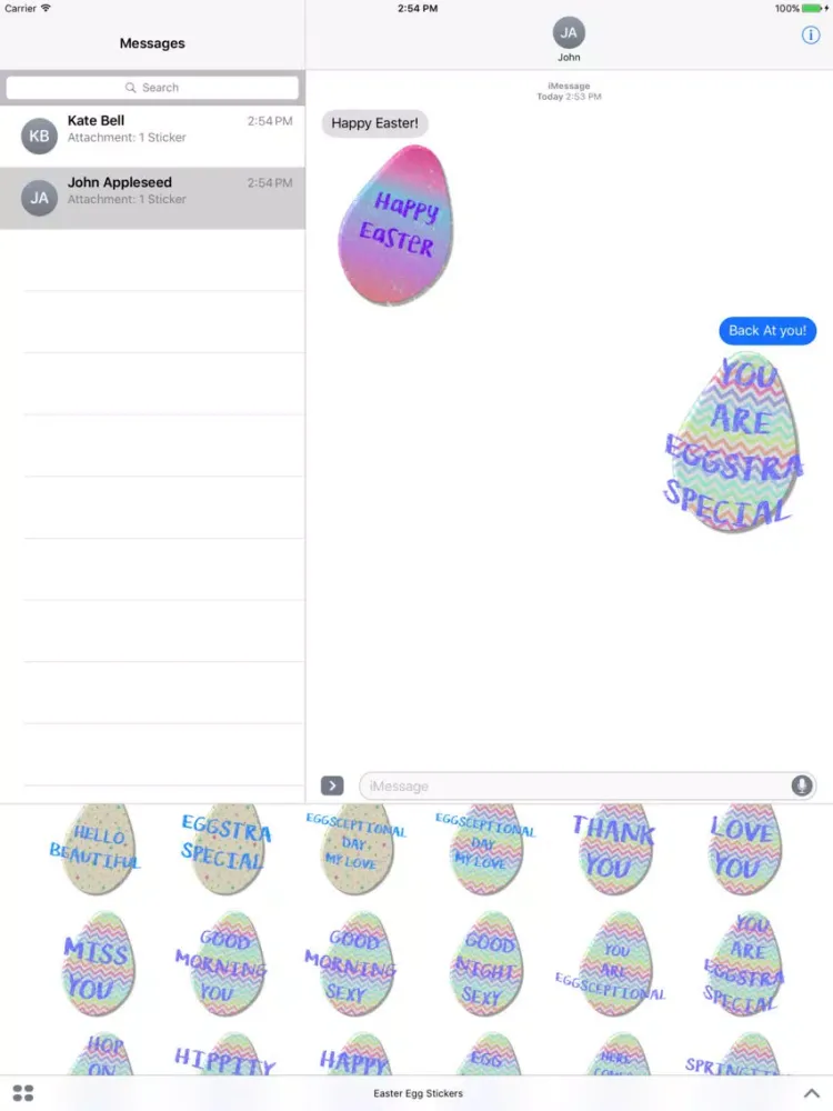 Capturas de pantalla de Easter Egg Stickers! iPad 