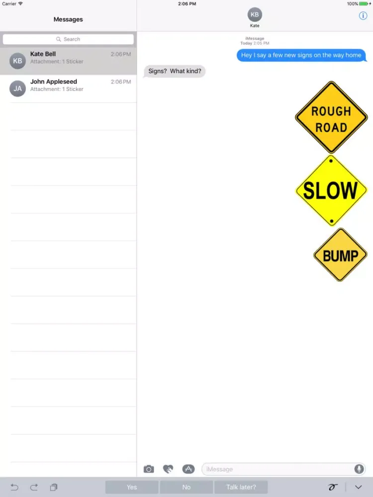 Street Sign Stickers iPad  Screenshots