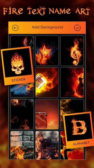 Captures d'écran de Fire Text Name Art